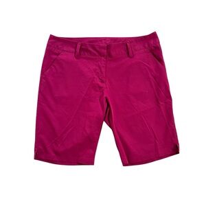Adidas Climalite Bermuda Mid-Rise Golf 10” Inseam Hot Pink Shorts Size 12